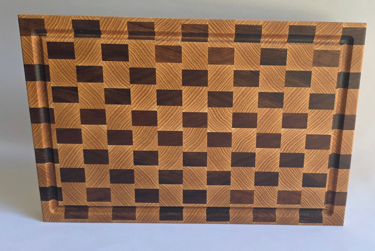 End Grain Mixed Hardwood Butchers Block (388 x 256 x 32mm)