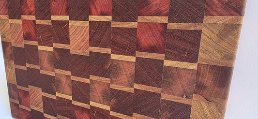 End Grain Mixed Hardwood Butchers Block (394 x 264 x 35mm)