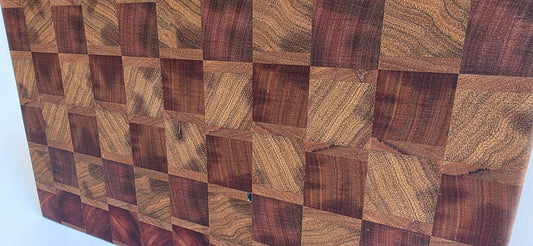 End Grain Mixed Hardwood Butchers Block (394 x 264 x 35mm)