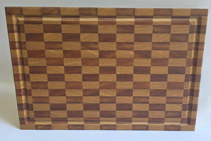 End Grain Mixed Hardwood Butchers Block (396 x 268 x 32mm)