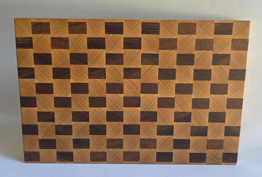 End Grain Mixed Hardwood Butchers Block (388 x 256 x 32mm)