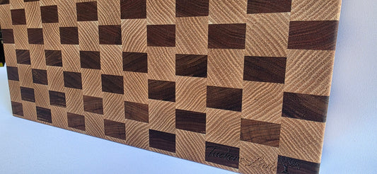 End Grain Mixed Hardwood Butchers Block (388 x 256 x 32mm)