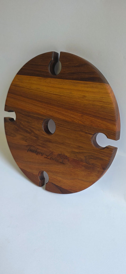 Wine Glass & Bottle Holder (Round 300x300x20mm)