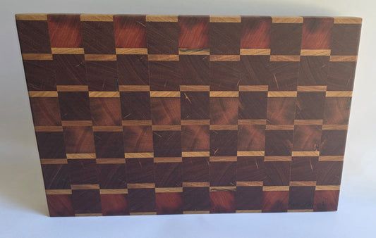 End Grain Mixed Hardwood Butchers Block (394 x 264 x 35mm)